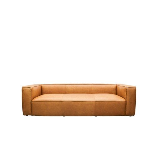 Stirling 3 Seater Italian Leather Sofa | Chestnut