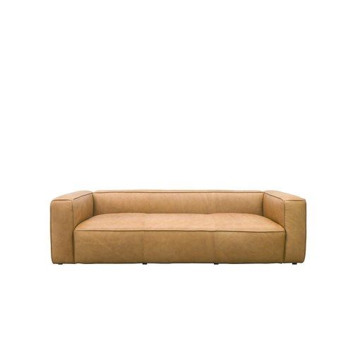 Stirling 3 Seater Italian Leather Sofa | Camel