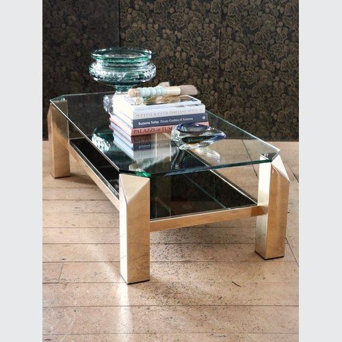 23 Carat Gold Plated Coffee Table From Belgo Chrom