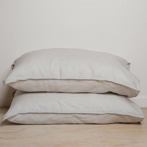 100% French Flax Linen Pillowcase Pair Pillowcase- Cloud