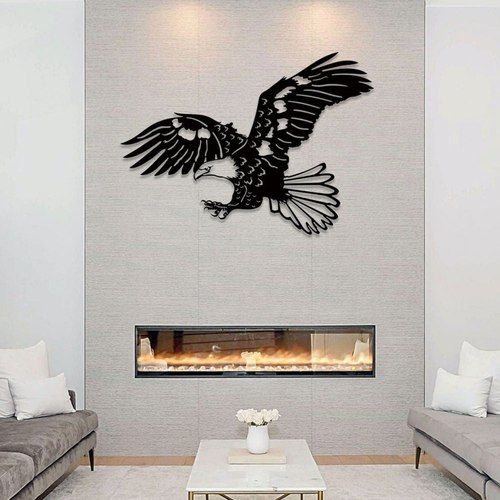 Eagle Catching Prey Laser-cut Wall Art
