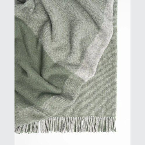 Weave Home Riverton Throw - Aloe | 100% Wool | Large