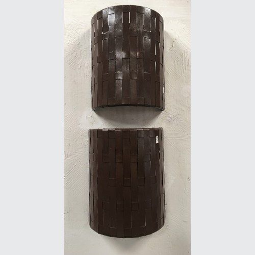 Woven Iron Wall Light - Chocolate