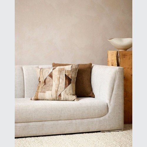 Baya Grove Cushion - Brick | Abstract Print | 100% Linen