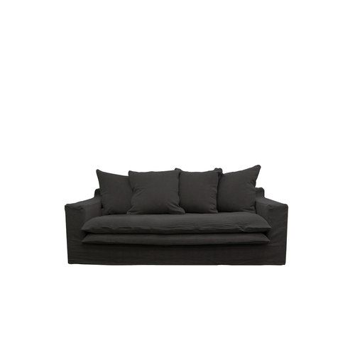 Keely Slipcover Sofa 2 Seater - Carbon