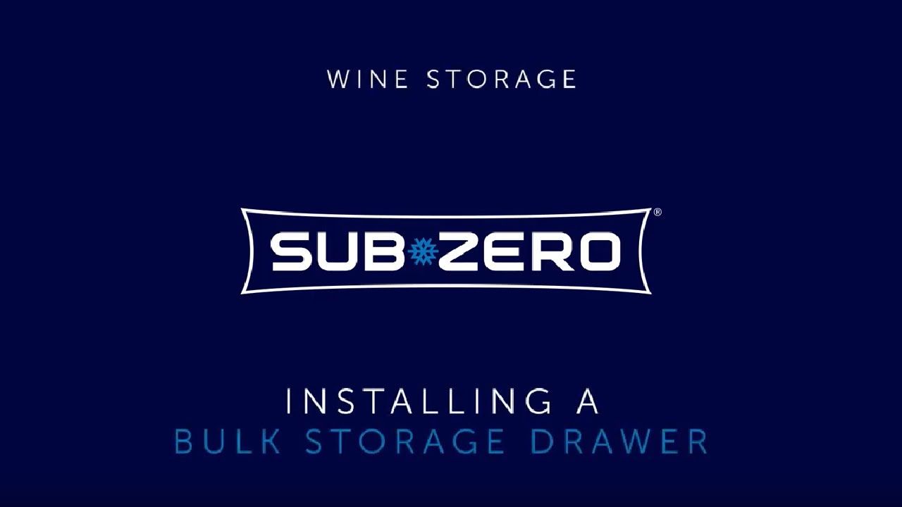 A bulk storage drawer accommodates a variety of non-traditional bottle types such as taller fluters and magnums. This accessory is easy to install. Watch to learn how.