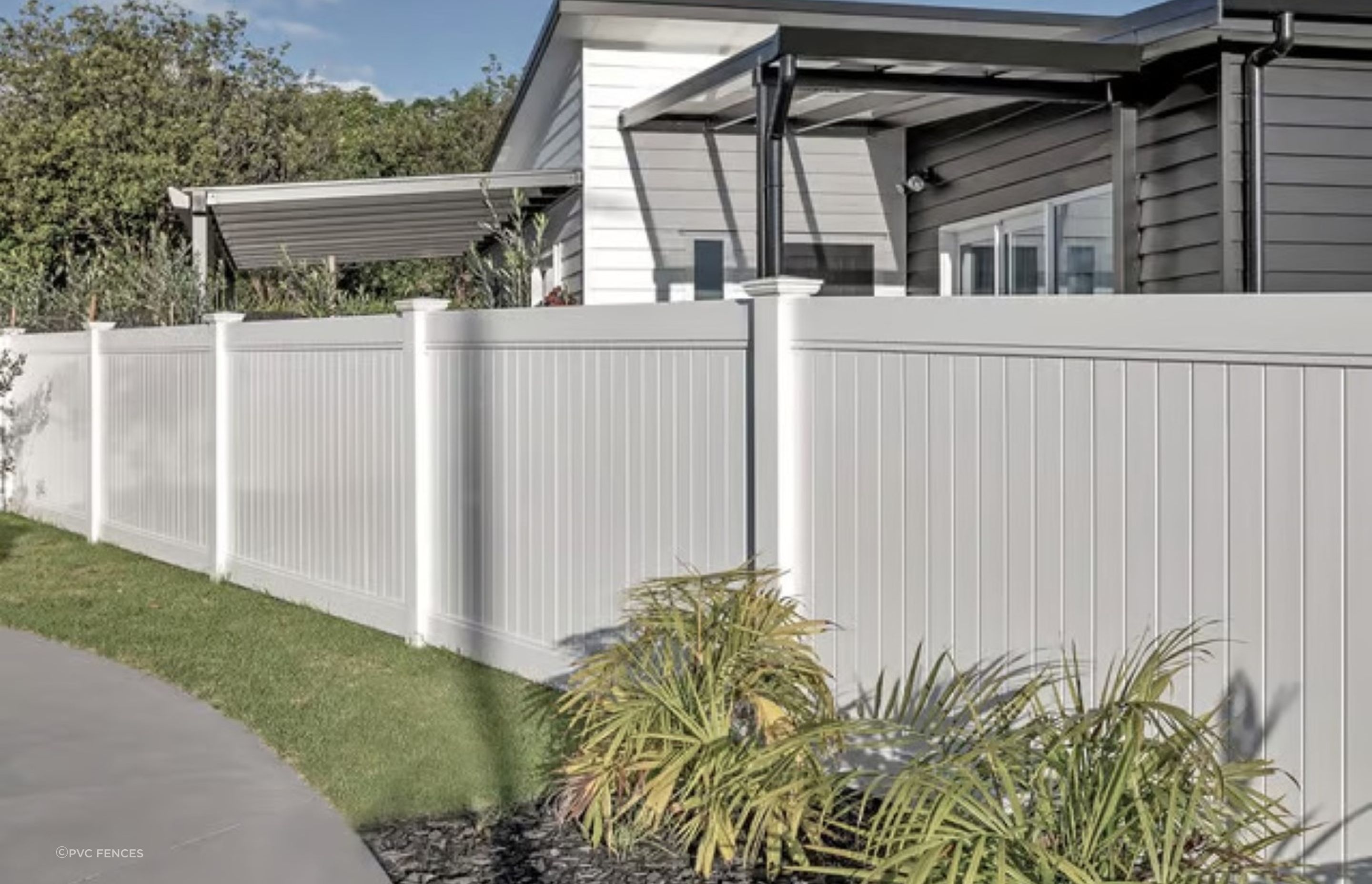High-quality vinyl fencing offer great aesthetics and are virtually maintenance-free.