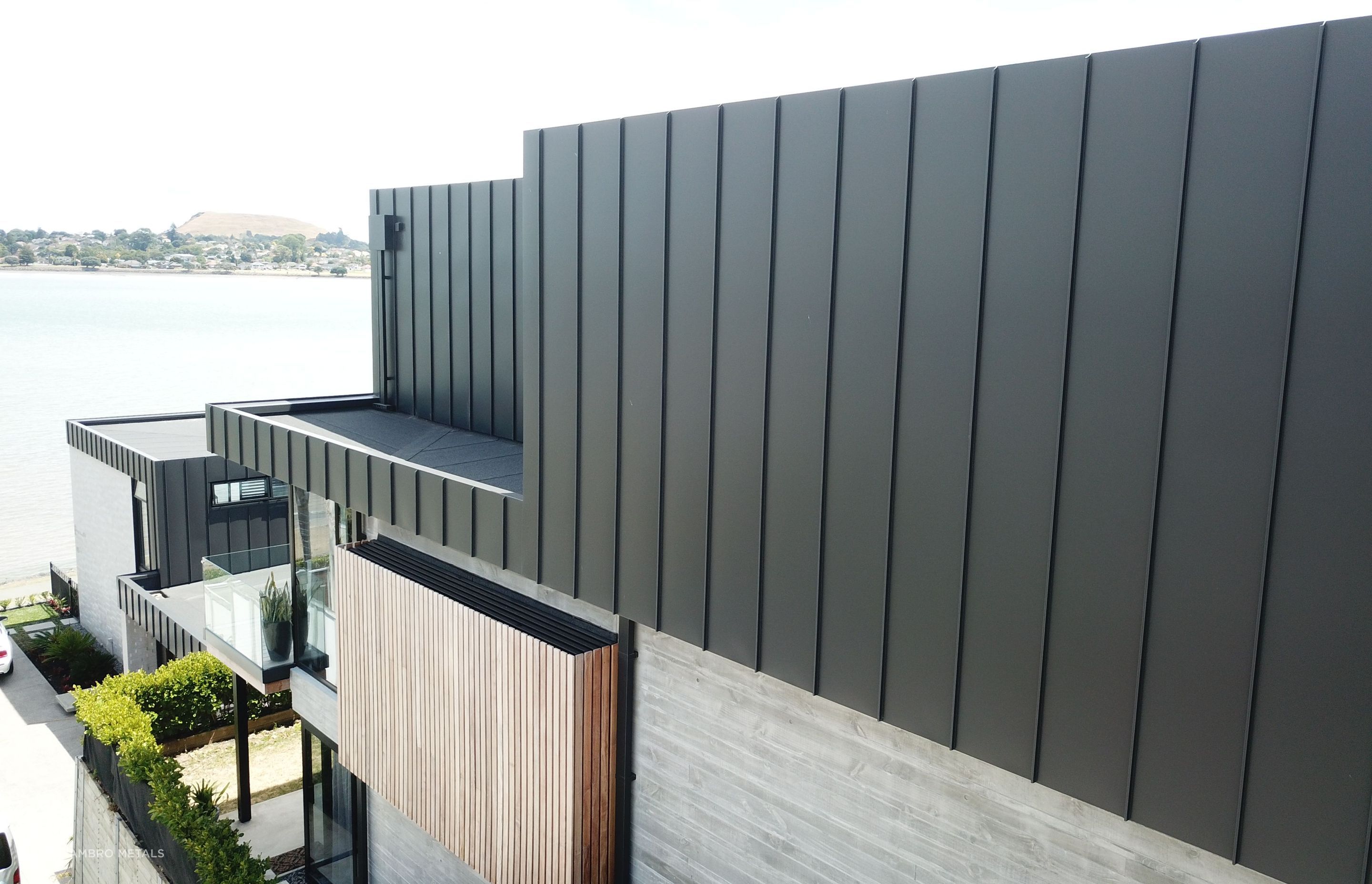 Options like this Ultra Matte Grey Black Premium Pre-Coated Aluminium solution from Ambro Metals has a great lifespan with little maintenance required
