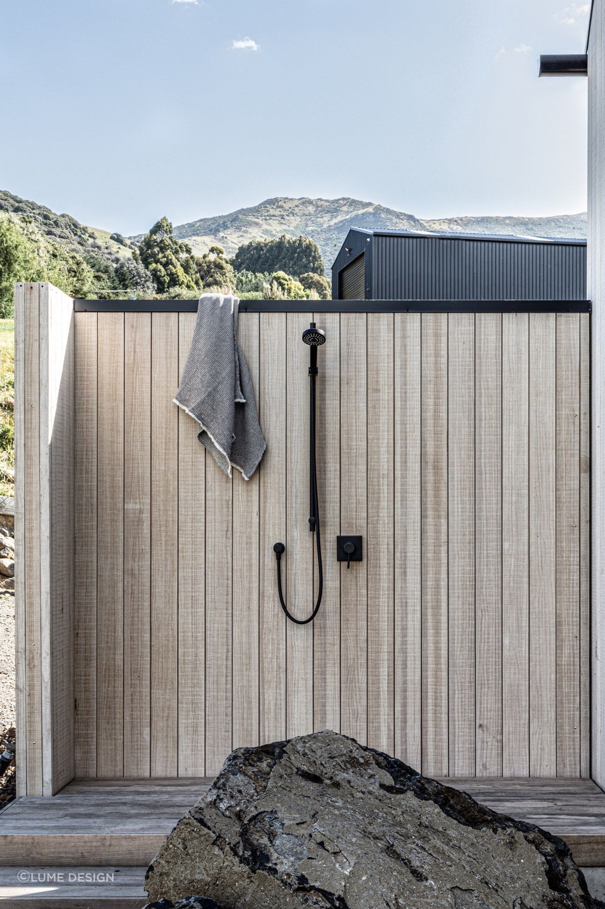 Nothing tops the therapeutic experience of an outdoor shower.