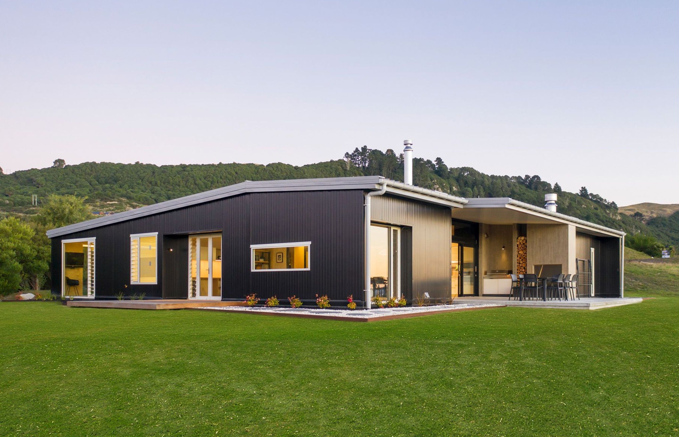 Designed by Malcolm Taylor of Xsite Architects, Kinloch House is clad and roofed in prefabricated Metalcraft panels for the ultimate insulation and durability. Photograph: ArchiPro.