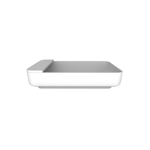 iStone Carre Basin 550mm Matte White (With Tray)