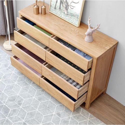 Humbie Natural Solid Oak 8 Drawers Chest