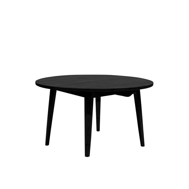 Vaasa Round Oak Dining Table Matte Black - 120cm