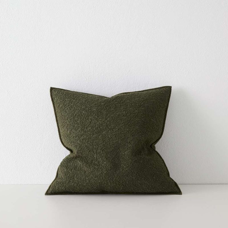 Weave Home Alberto Boucle Cushion - Olive | 50 x 50cm