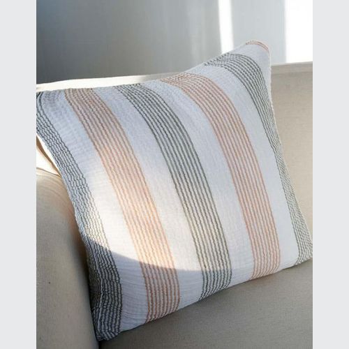 Carnivale Cushion - Khaki/ Rose Dust Stripe 40x60