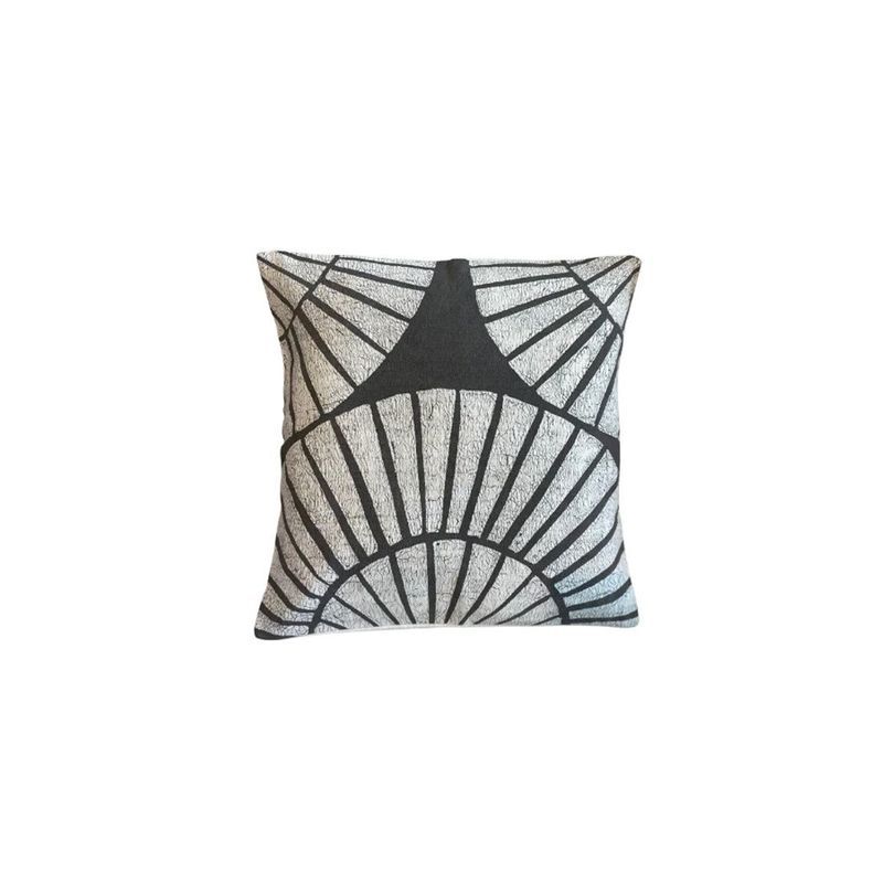 Zuva (Sunrays) Charcoal Batik Cushion
