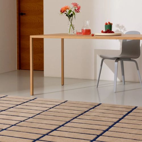 Marimekko Tiiliskivi Bright Blue Designer Floor Rug