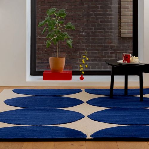 Marimekko Isot Kivet Blue Designer Floor Rug