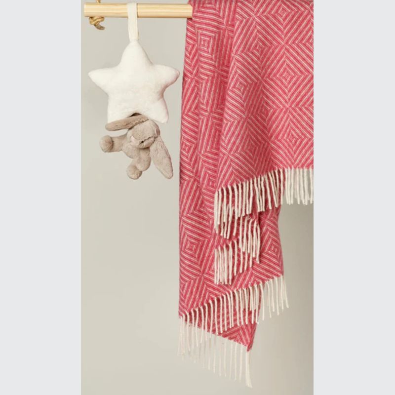 Merino Baby Blanket -  Pink Diamond | 100% Pure NZ Lambswool