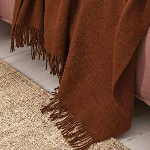 Weave Home Nevis Throw - Spice | NZ Lambswool