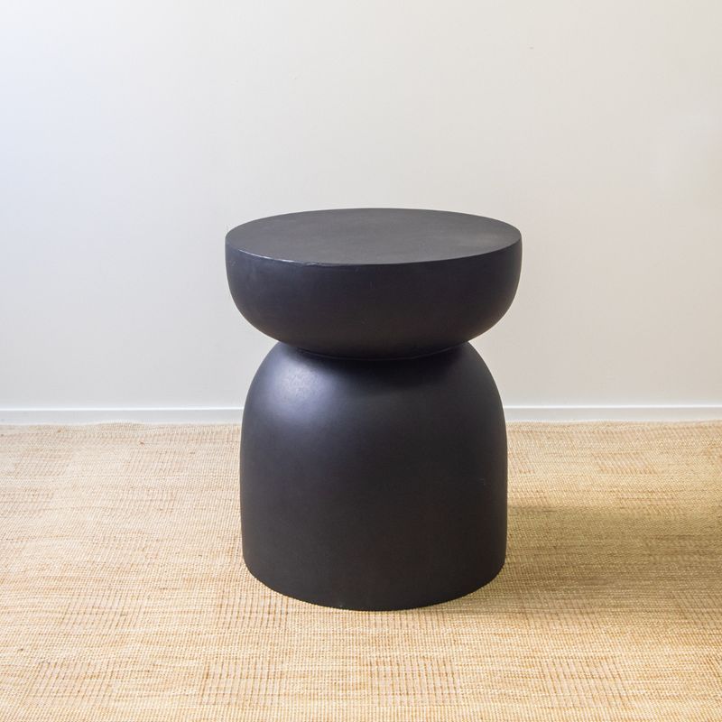 Pedestal Side Table- Black