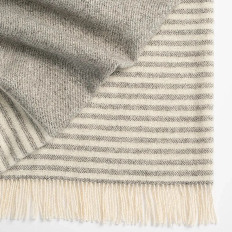 Weave Home Catlins Wool Throw Blanket - Ash | Large Size