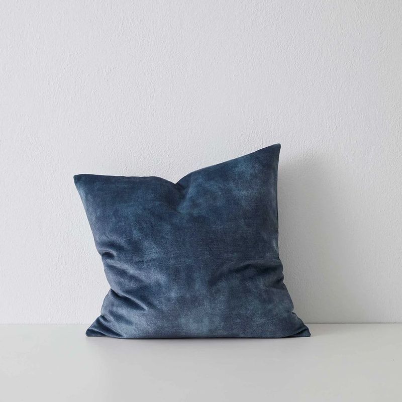 Weave Home Ava Velvet Cushion - Atlantic | 50 x 50cm