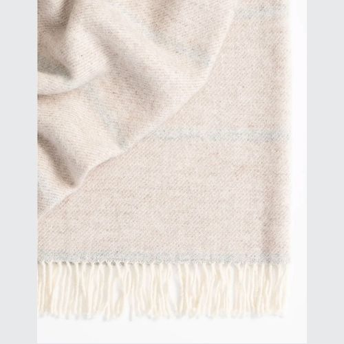 Weave Home Hellister Throw Blanket - Oatmeal | 100% Wool