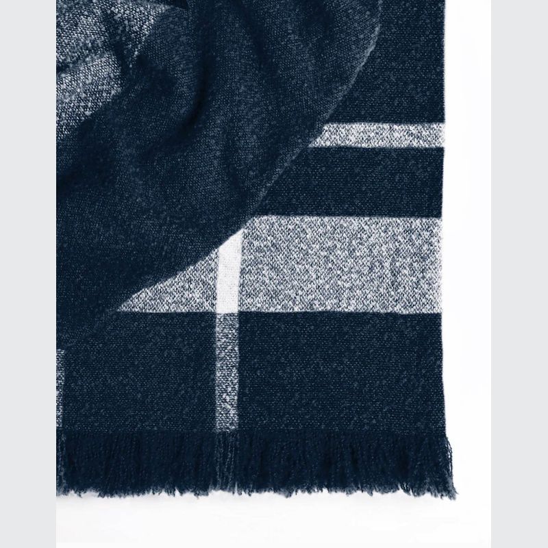 Weave Home Grange Throw Blanket - Midnight | 100 % Wool