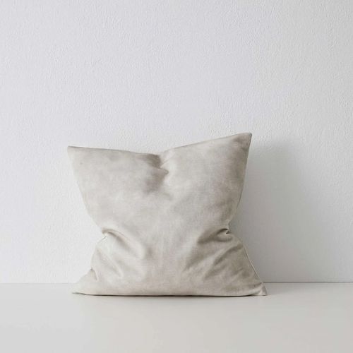 Weave Home Ava Velvet Cushion - Ecru | 50 x 50cm