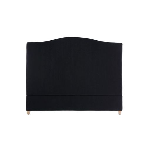 Annabel Linen Headboard In Black - Queen