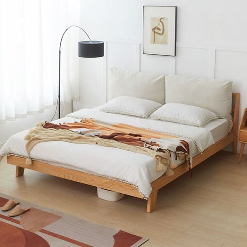 Bremen Natural Solid Oak Bed Frame - Queen Size
