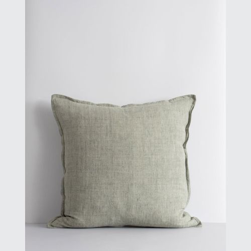 Baya Cassia Handwoven 100% Linen Cushion - Sage | Square