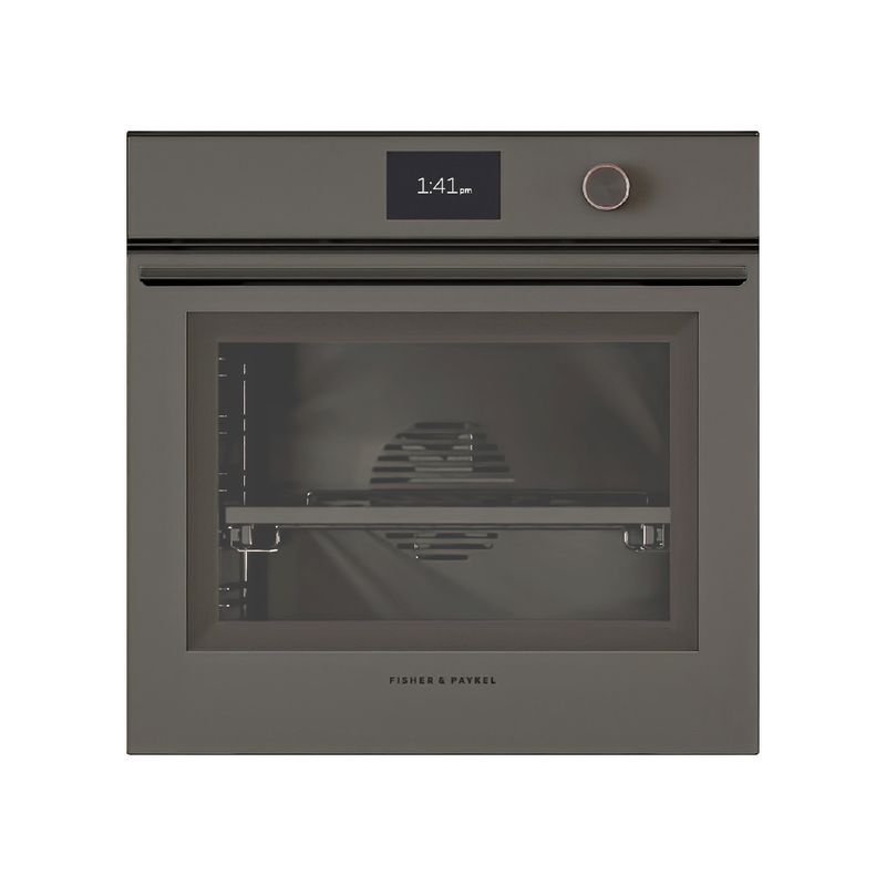 Oven, 60cm, 16 Function, Self-cleaning, Grey Glass