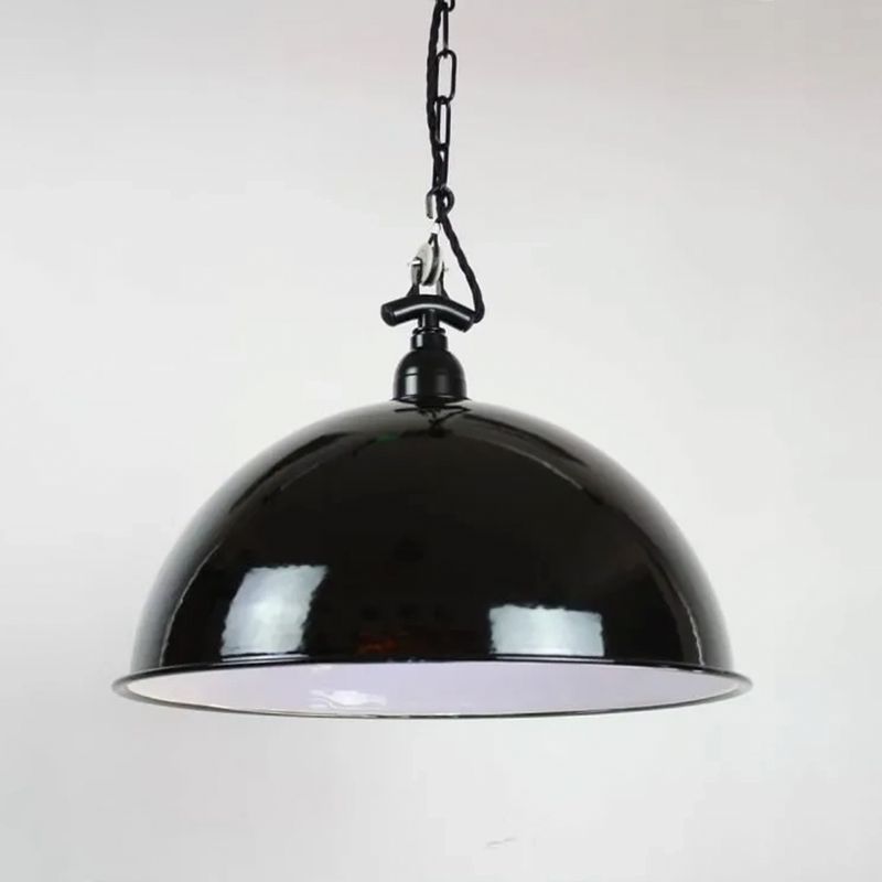 Dome Black Pendant Light