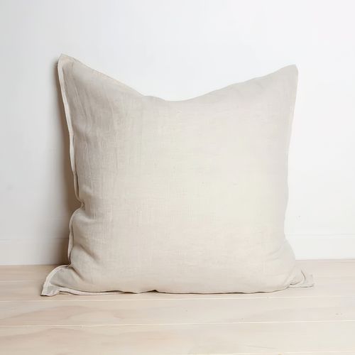 100% French Flax Linen Euro Pillowcase - Natural Oat
