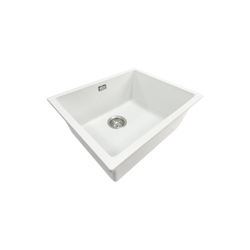 Aura Granite 500mm Single Kitchen Sink Matte White