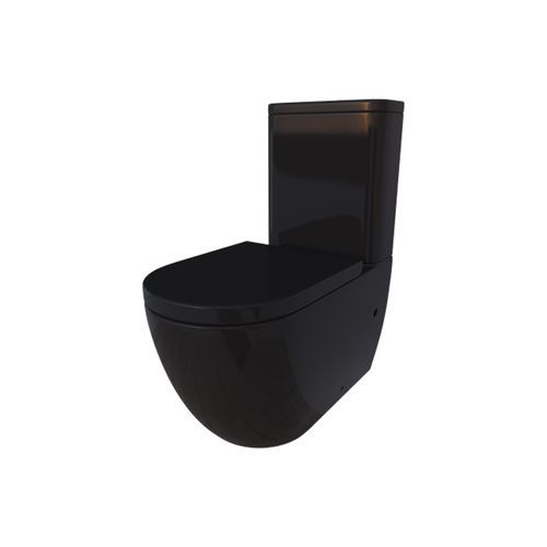 Mini Cyclone Gloss Black Toilet Suite