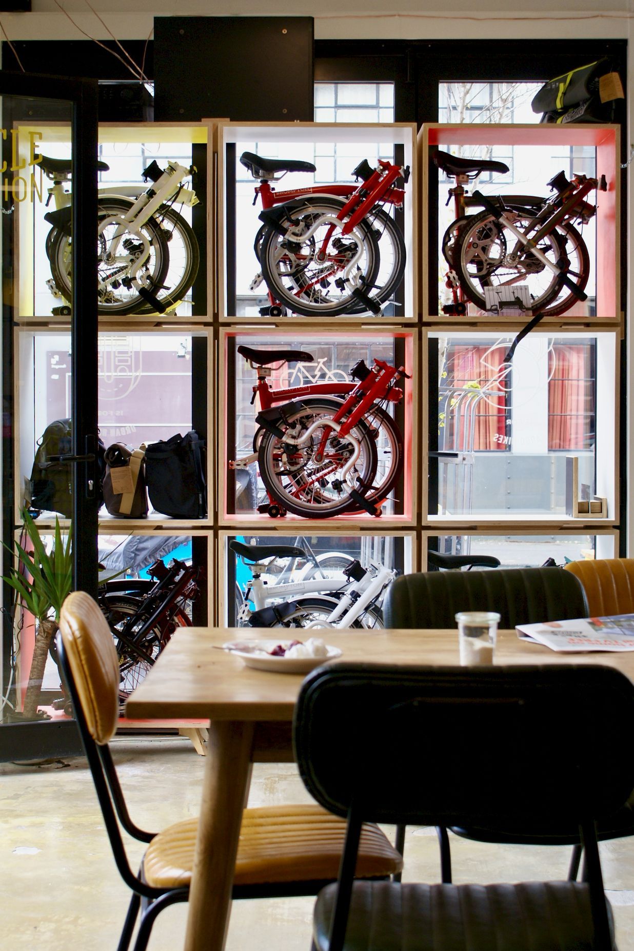 Bicycle Junction - Cafe Interior Design, Slotted Menu Board