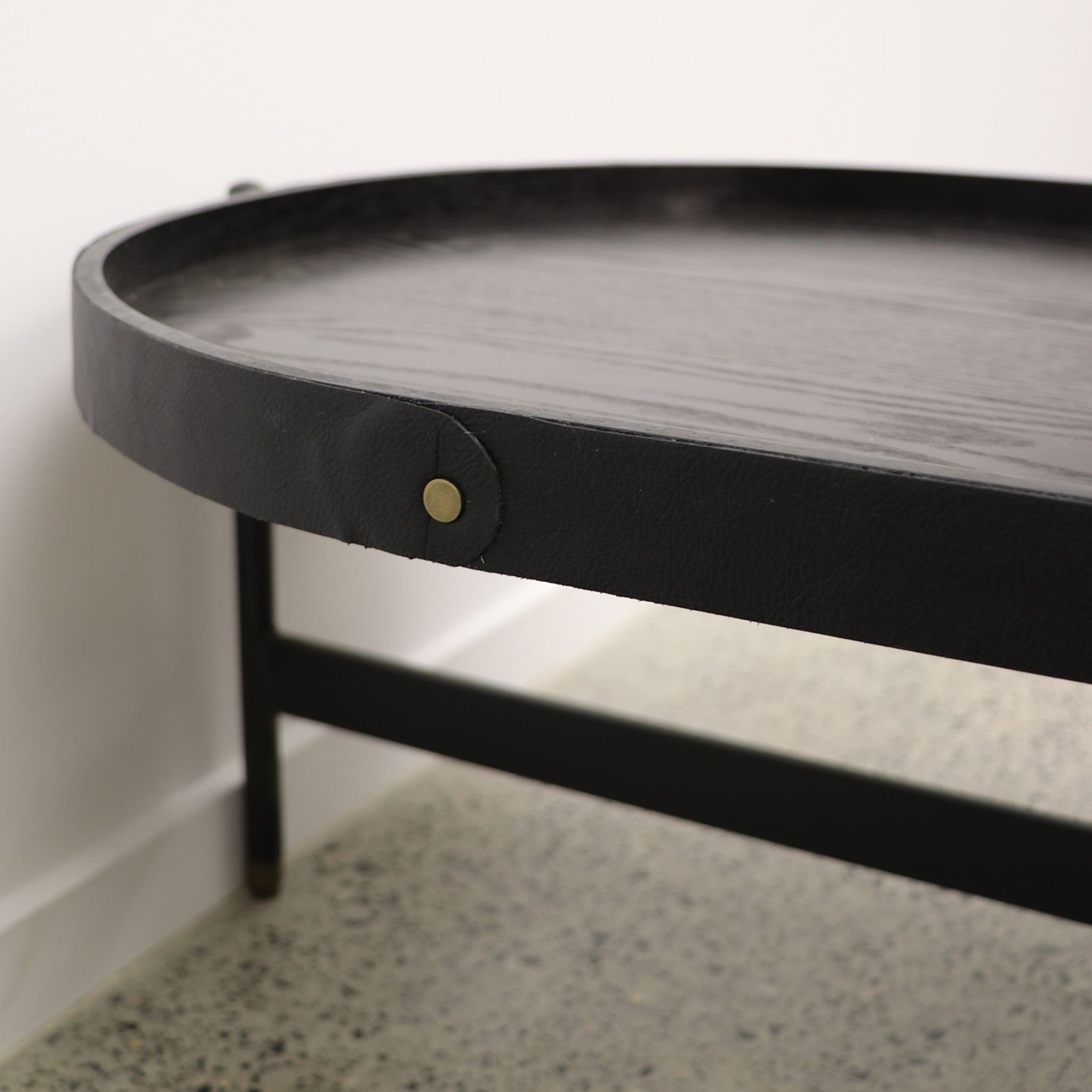 Haywood Oval Coffee Table - Black gallery detail image