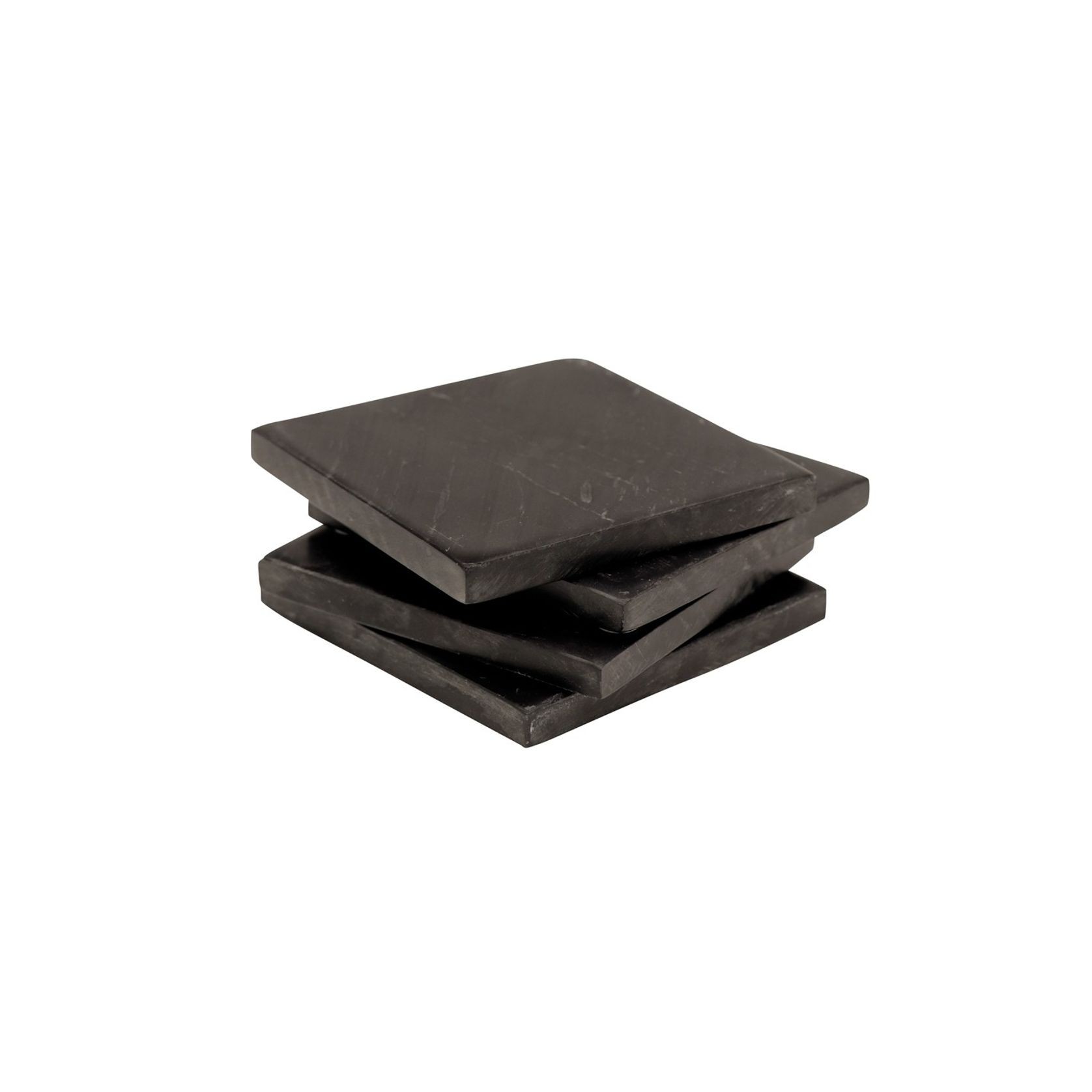 Marble Square Coasters Black - Set of 4 gallery detail image
