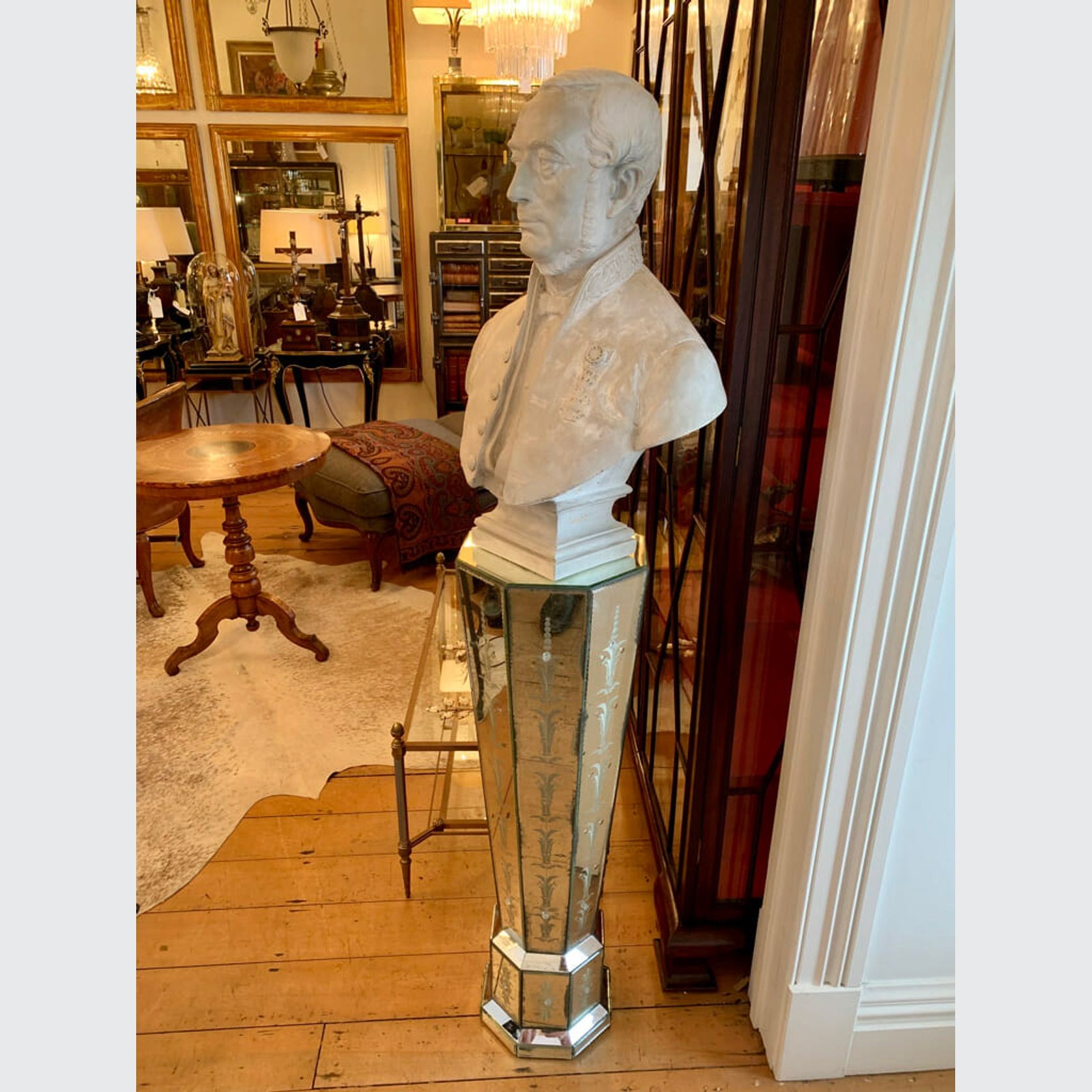 Antique Plaster Bust Of A Gentleman In Uniform gallery detail image