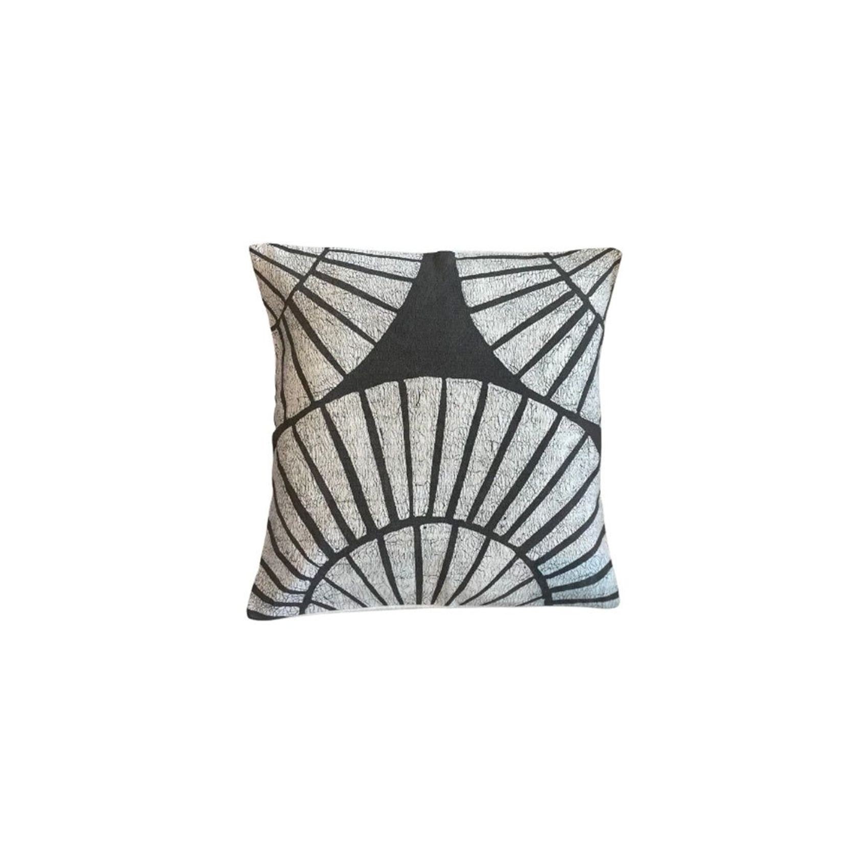 Zuva (Sunrays) Charcoal Batik Cushion gallery detail image