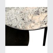 Classic Nested Side Tables (Alaska White Marble & Black Wood) gallery detail image
