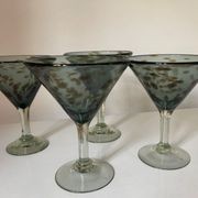 Grey Leopard Spot Martini Glass gallery detail image