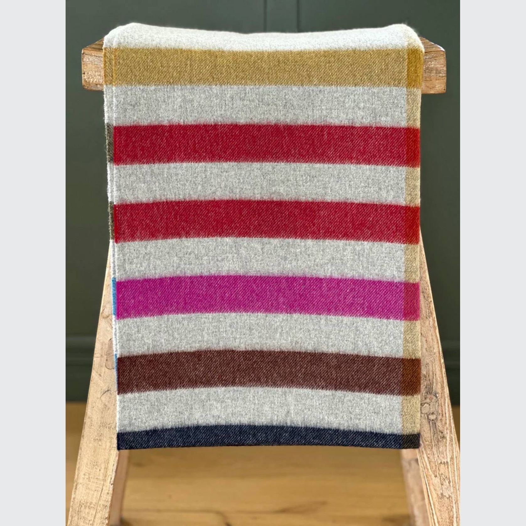 NZ Merino Throw Blanket - Henley Grey | 100% Pure Wool gallery detail image