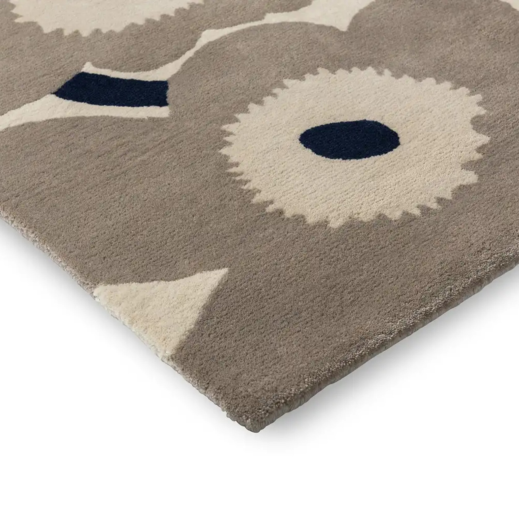 Marimekko Unikko Greige Designer Floor Rug gallery detail image