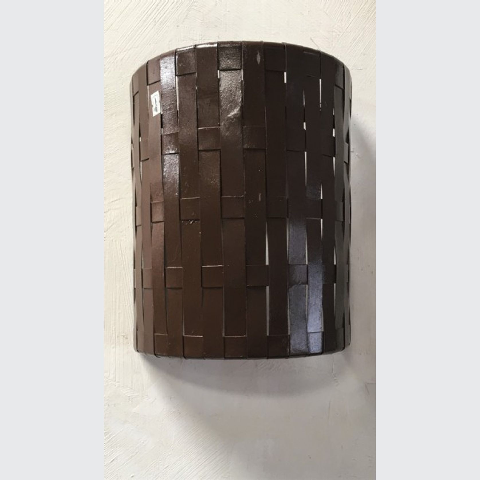 Woven Iron Wall Light - Chocolate gallery detail image