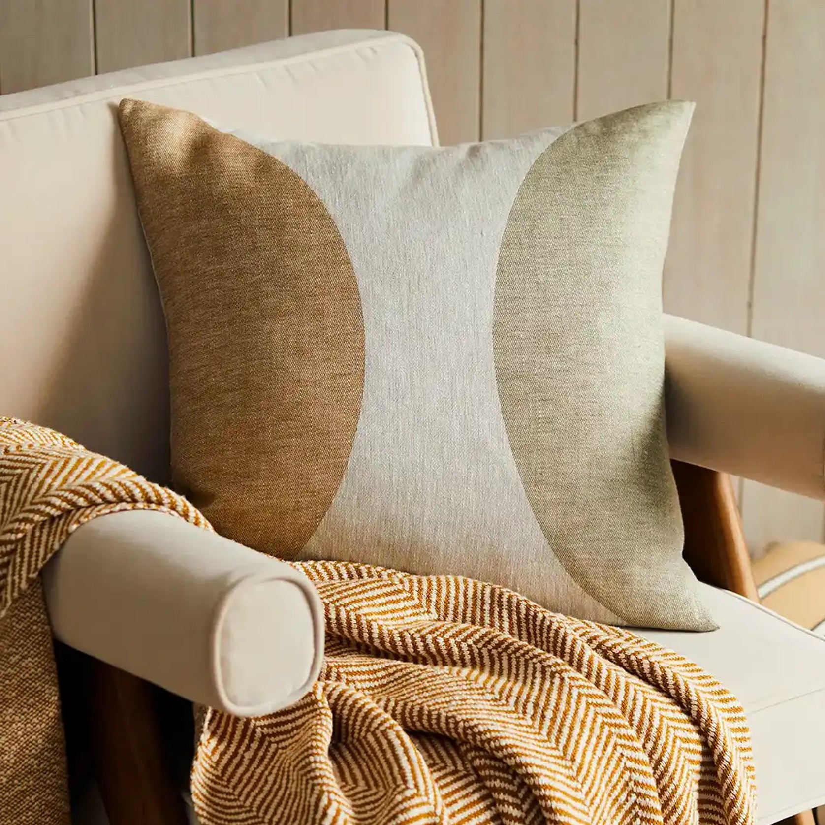 Weave Home Halcyon Cushion - Manuka | 50 x 50cm gallery detail image