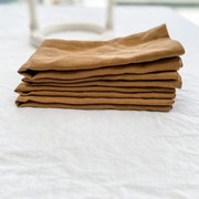 100% French Flax Linen Napkin- Set of 4 Ginger gallery detail image